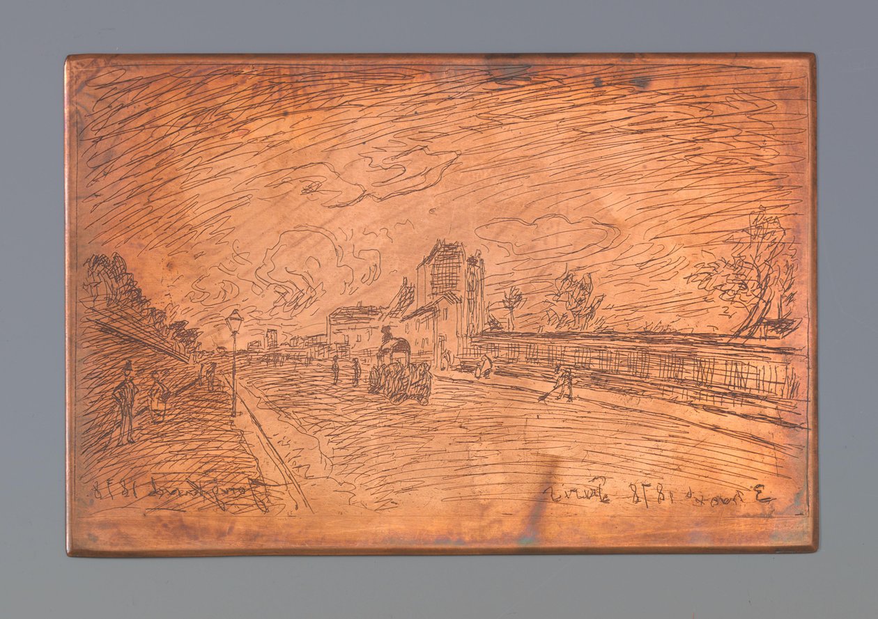 Elhagyva a Cochin-házat alkotó: Johan Barthold Jongkind (signed by artist)