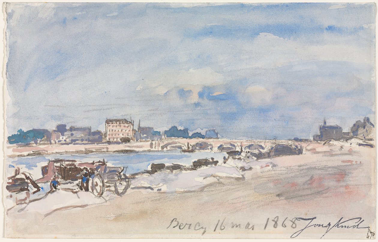 Bercy, 1868. alkotó: Johan Barthold Jongkind