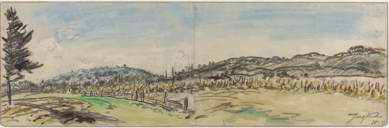 Vidék Brezins közelében, Grenoble és Vienne között alkotó: Johan Barthold Jongkind