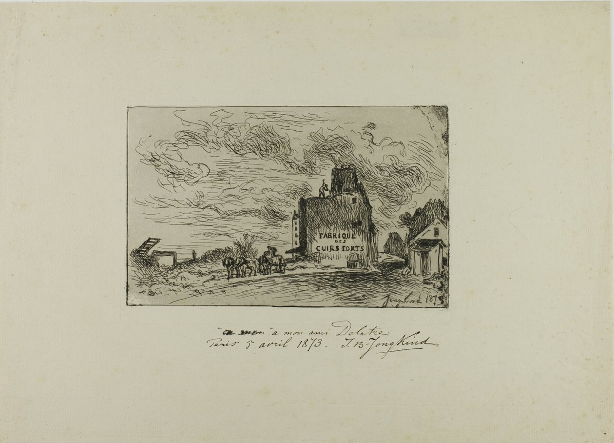 A Rue des Francs-Bourgeois Saint Marcel lebontása alkotó: Johan Barthold Jongkind