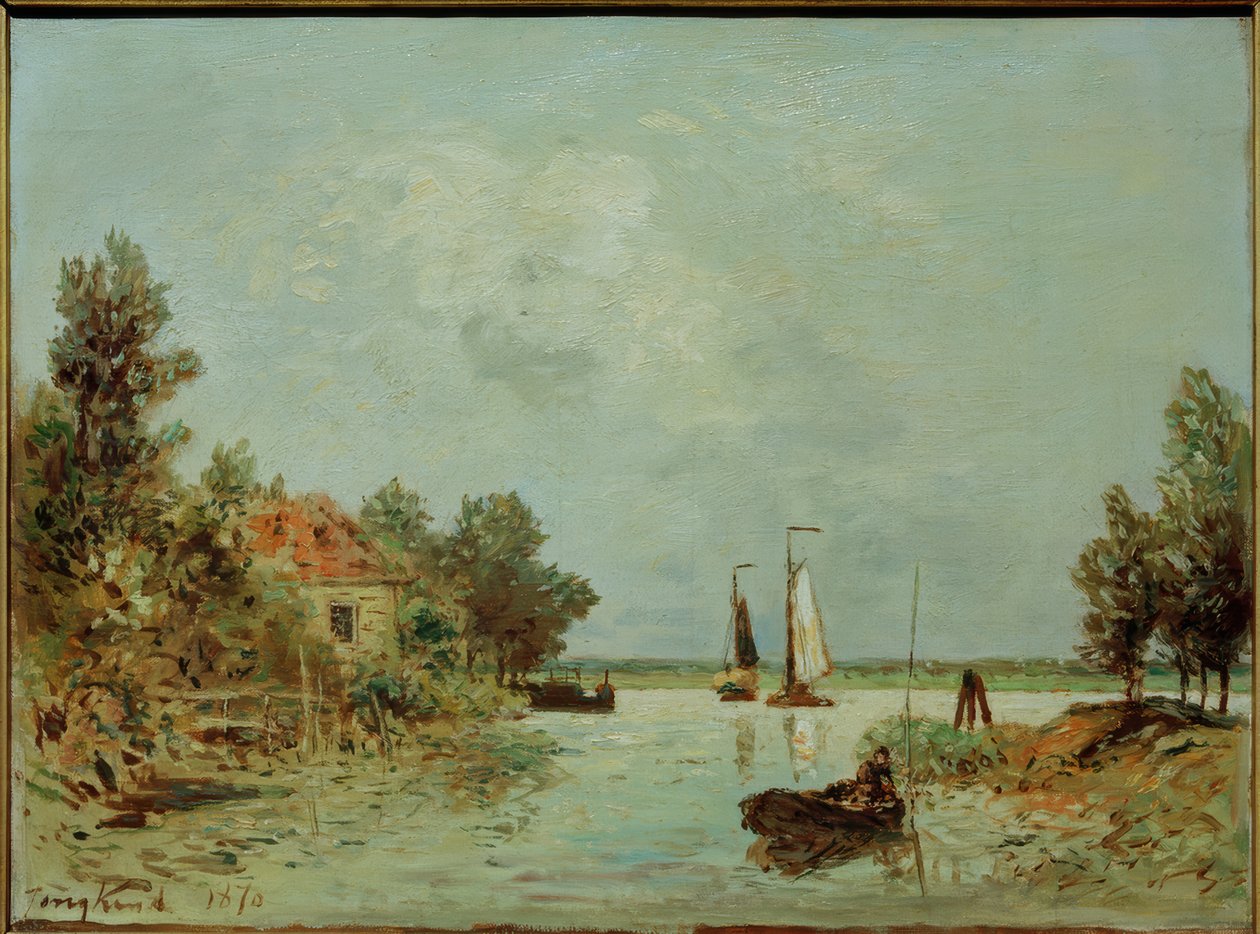 Die Maas Dordrechtben alkotó: Johan Barthold Jongkind