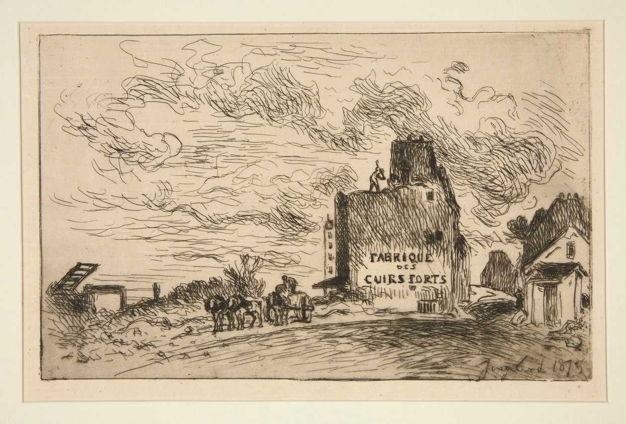 A Rue des Francs-Bourgeois Saint-Marcel bontása (Lebontás a Rue des Francs-Bourgeois Saint-Marcel-nál) alkotó: Johan Barthold Jongkind