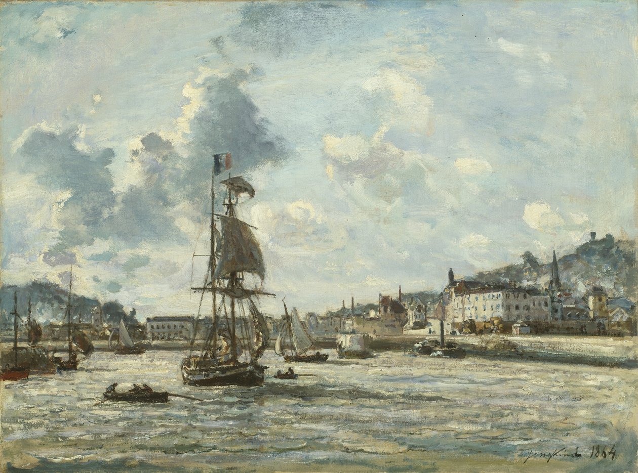Honfleur kikötőjének bejárata, 1863-64 alkotó: Johan Barthold Jongkind