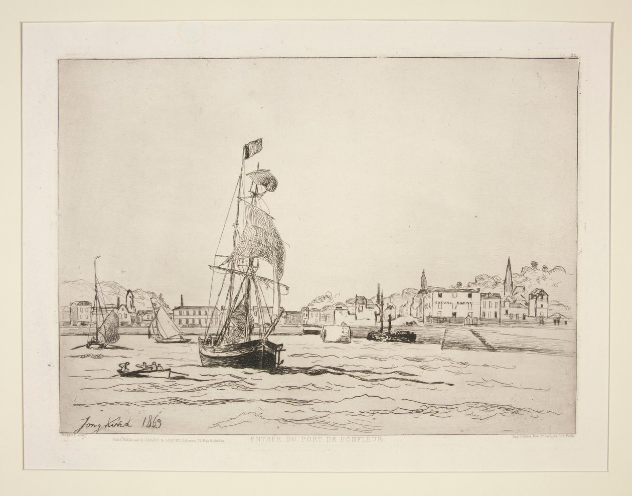 Honfleur kikötőjének bejárata alkotó: Johan Barthold Jongkind