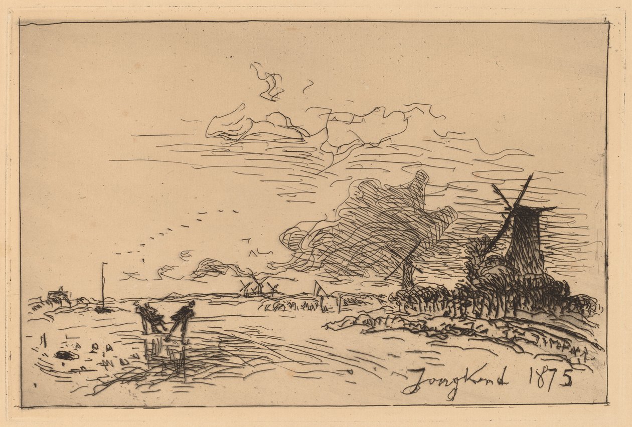 Holland-csatorna, Rotterdam közelében (Canal de Hollande, pres de Rotterdam (Hiver)) alkotó: Johan Barthold Jongkind