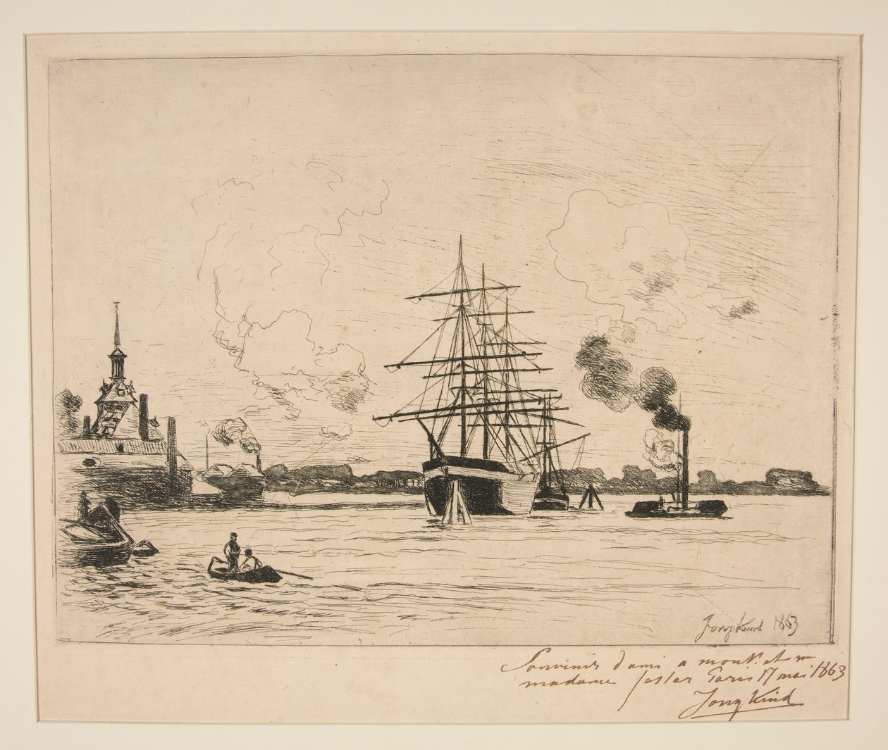 Rotterdam régi kikötője alkotó: Johan Barthold Jongkind