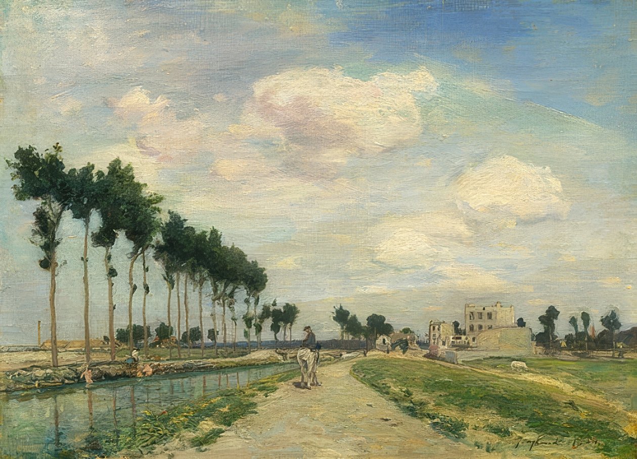 Vontatóút. 1864 alkotó: Johan Barthold Jongkind