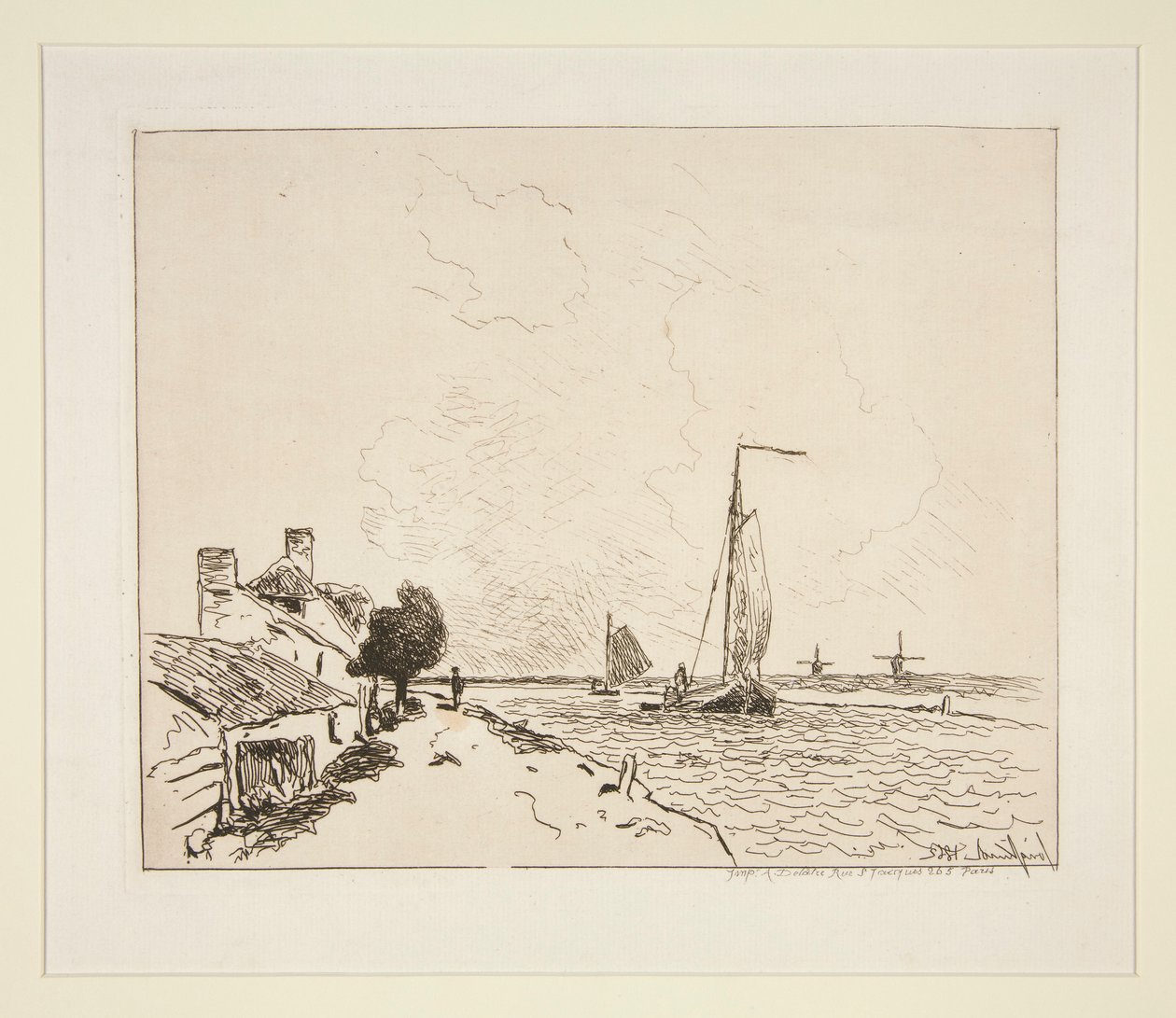 A két csónak? vitorlázás (The Two Sailboats) alkotó: Johan Barthold Jongkind