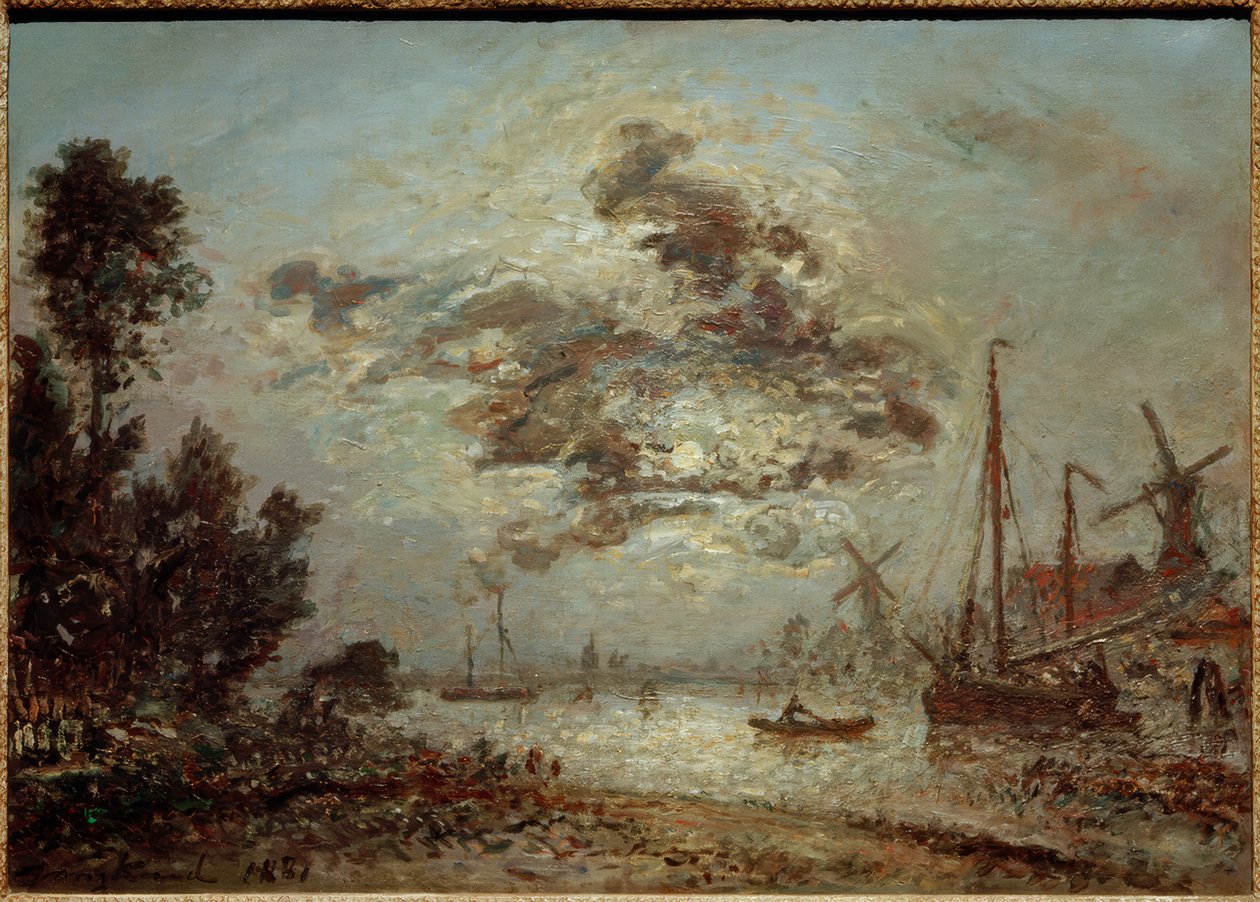 Holdfény Dordrecht felett alkotó: Johan Barthold Jongkind