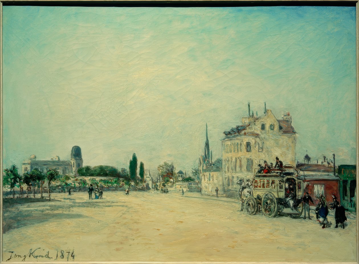 Stagecoach a Faubourg St. Jacques-on alkotó: Johan Barthold Jongkind