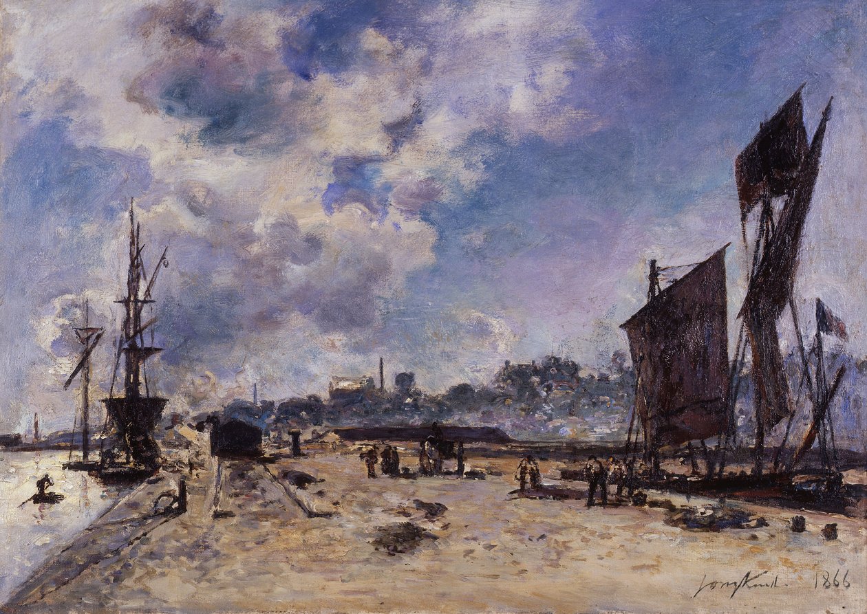 Honfleur rakpart alkotó: Johan-Barthold Jongkind