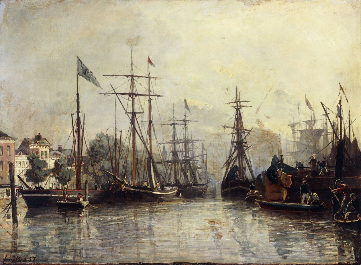Rotterdami kikötő, 1857 alkotó: Johan Barthold Jongkind