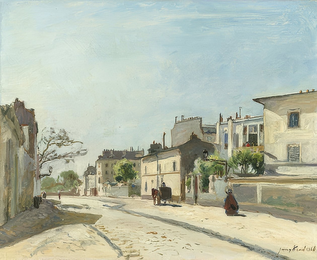 Rue Nôtre-Dame, Párizs. 1866 alkotó: Johan Barthold Jongkind