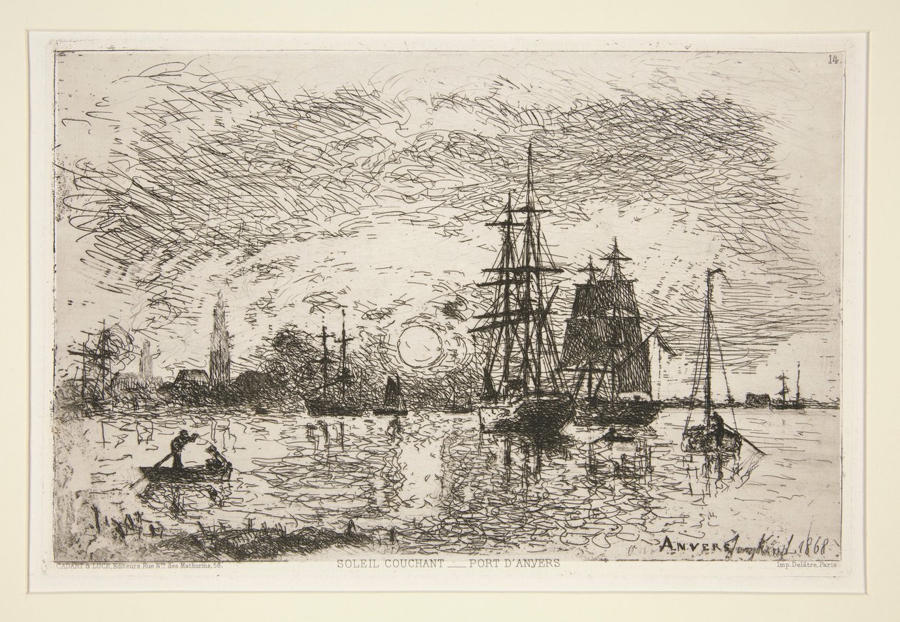 Naplemente – Port d alkotó: Johan Barthold Jongkind