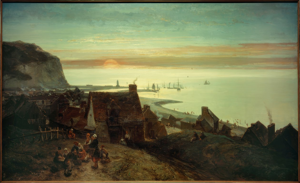 Naplemente a St. Valéryen– Caux alkotó: Johan Barthold Jongkind