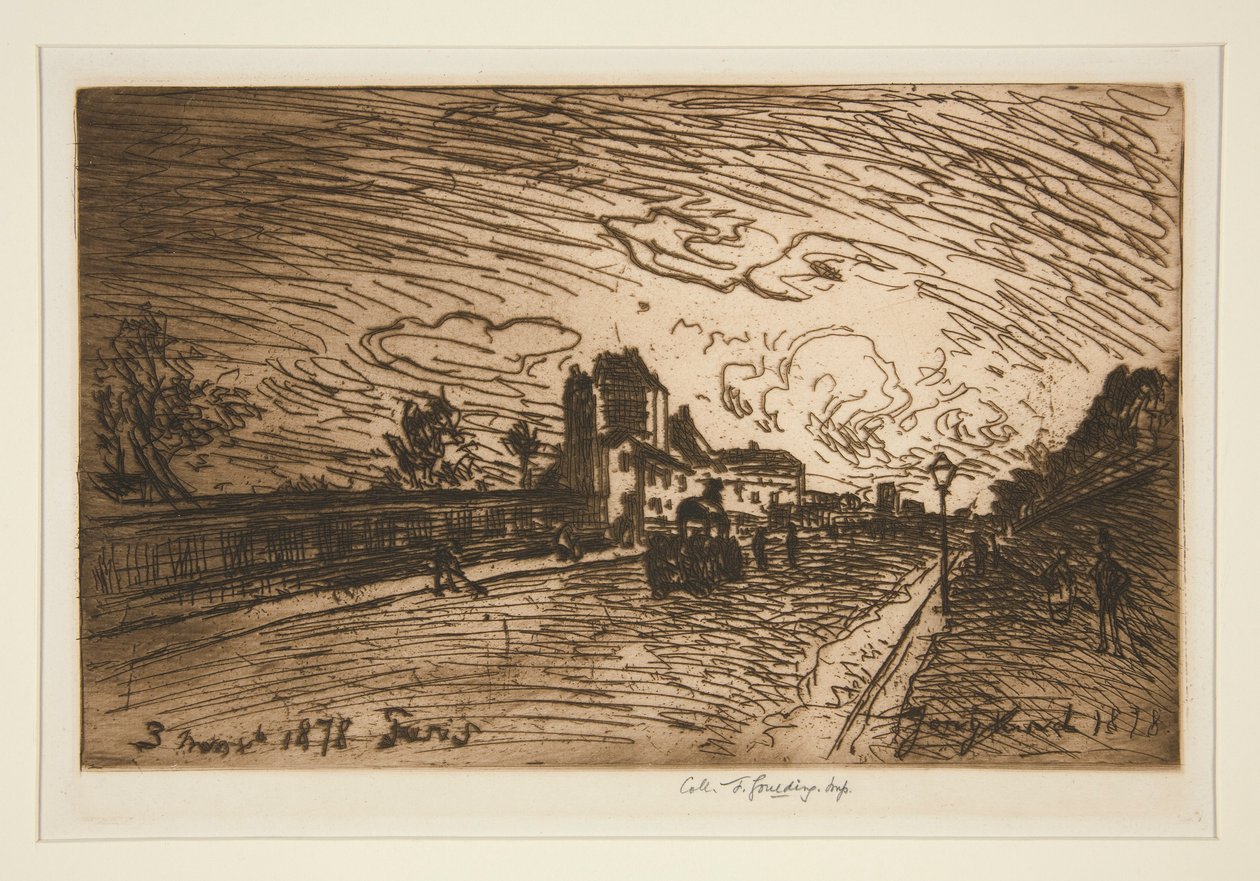 Kijárat a Cochin-házból (Faubourg Saint-Jacques) alkotó: Johan Barthold Jongkind
