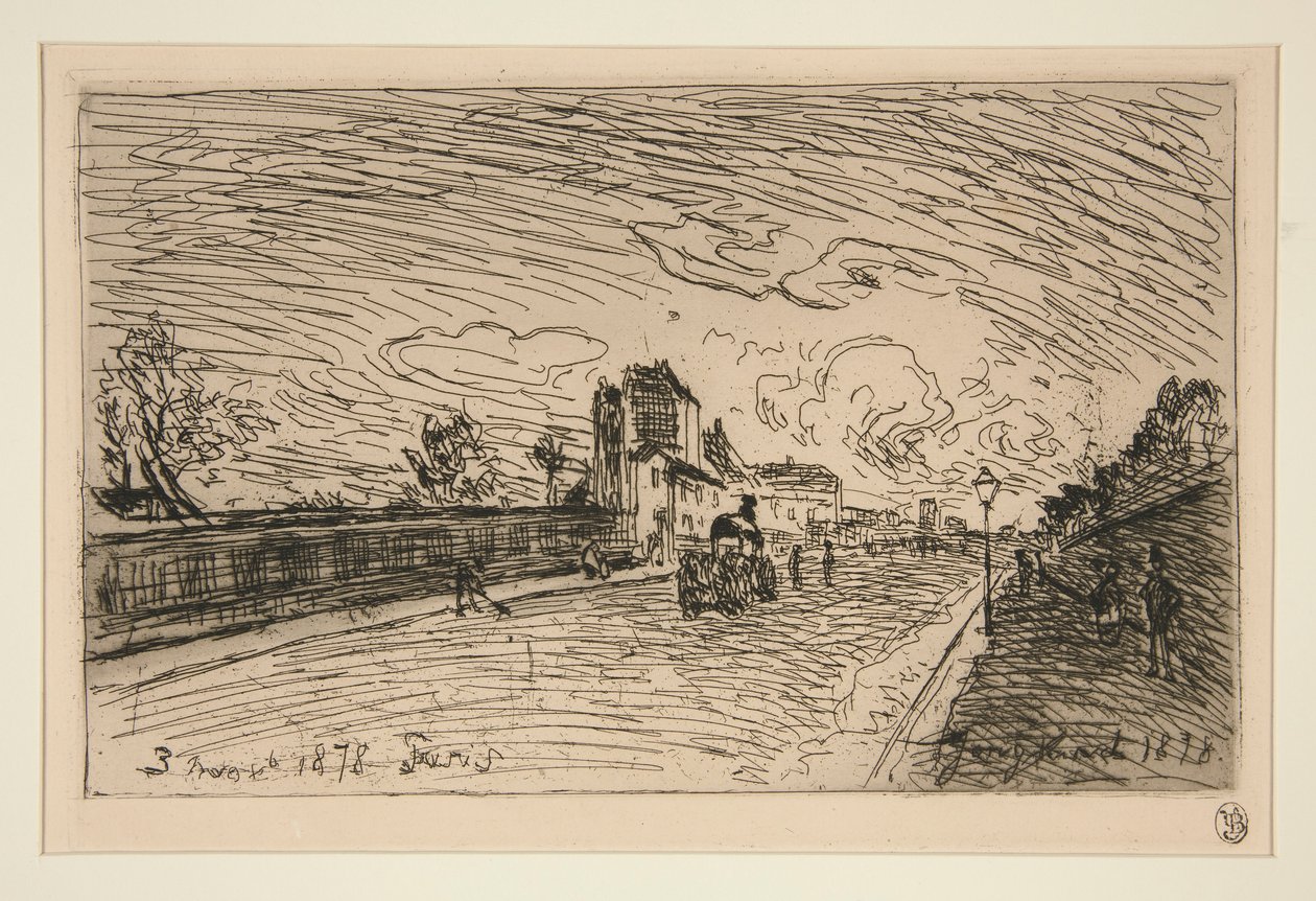 Kijárat a Cochin-házból (Faubourg Saint-Jacques) alkotó: Johan Barthold Jongkind