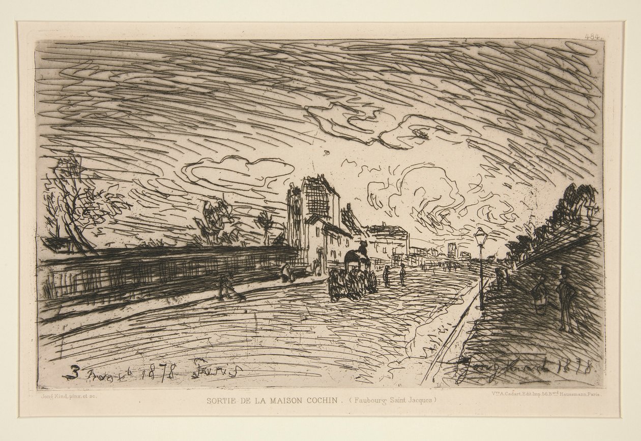 Kijárat a Cochin-házból (Faubourg Saint-Jacques) alkotó: Johan Barthold Jongkind