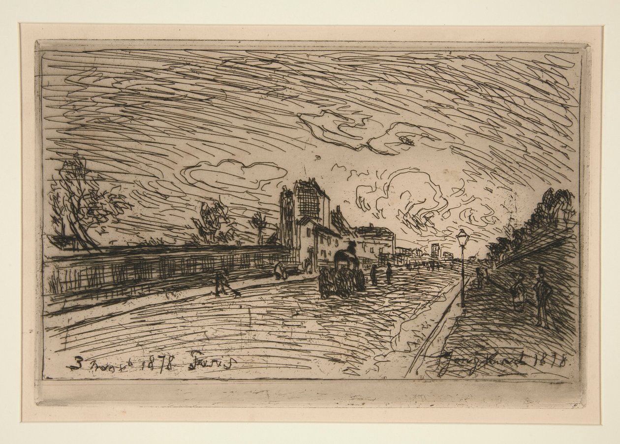Kijárat a Cochin-házból (Faubourg Saint-Jacques) alkotó: Johan Barthold Jongkind