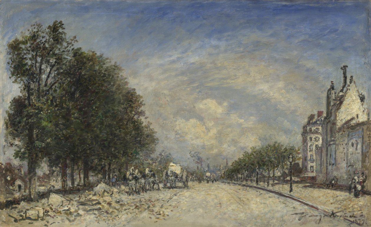 A Boulevard de Port-Royal, Párizs, 1877 alkotó: Johan Barthold Jongkind