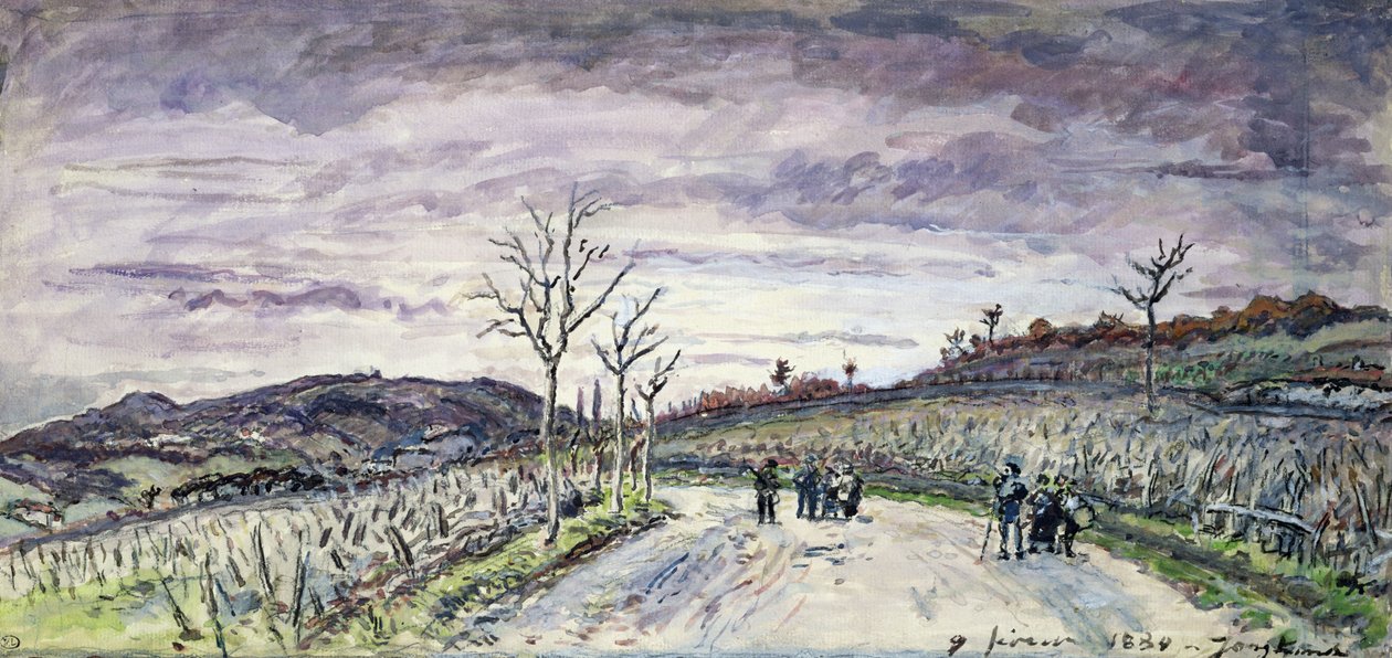 A Col du Balbins és a Montagne de Ornacieux, 1880 (wc papíron) alkotó: Johan Barthold Jongkind