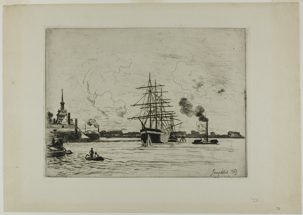 Rotterdam régi kikötője alkotó: Johan Barthold Jongkind