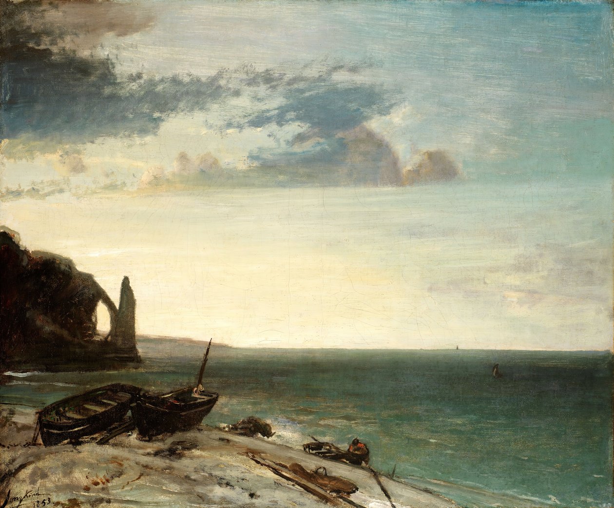 A tenger Etretatban, 1853. alkotó: Johan Barthold Jongkind
