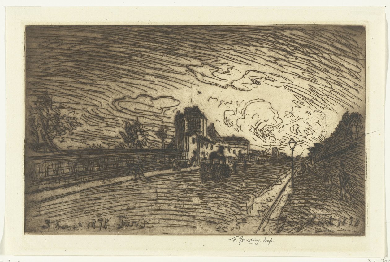A Cochin Kórház kijárata (Faubourg Saint-Jacques, Párizs) alkotó: Johan Barthold Jongkind