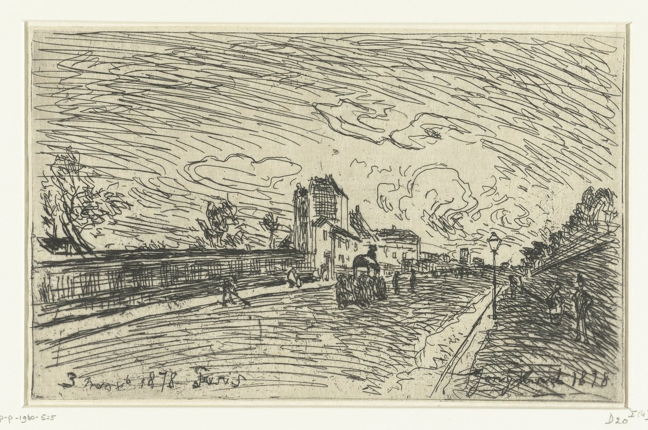 A Cochin Kórház kijárata (Faubourg Saint-Jacques, Párizs) alkotó: Johan Barthold Jongkind