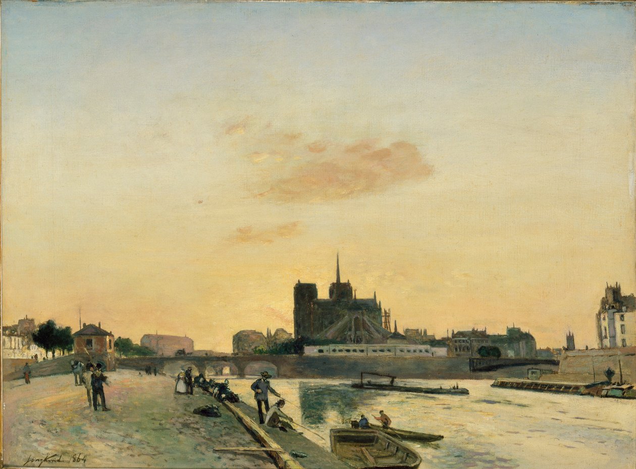 Kilátás a Notre-Dame-re, Párizs, 1864 alkotó: Johan Barthold Jongkind