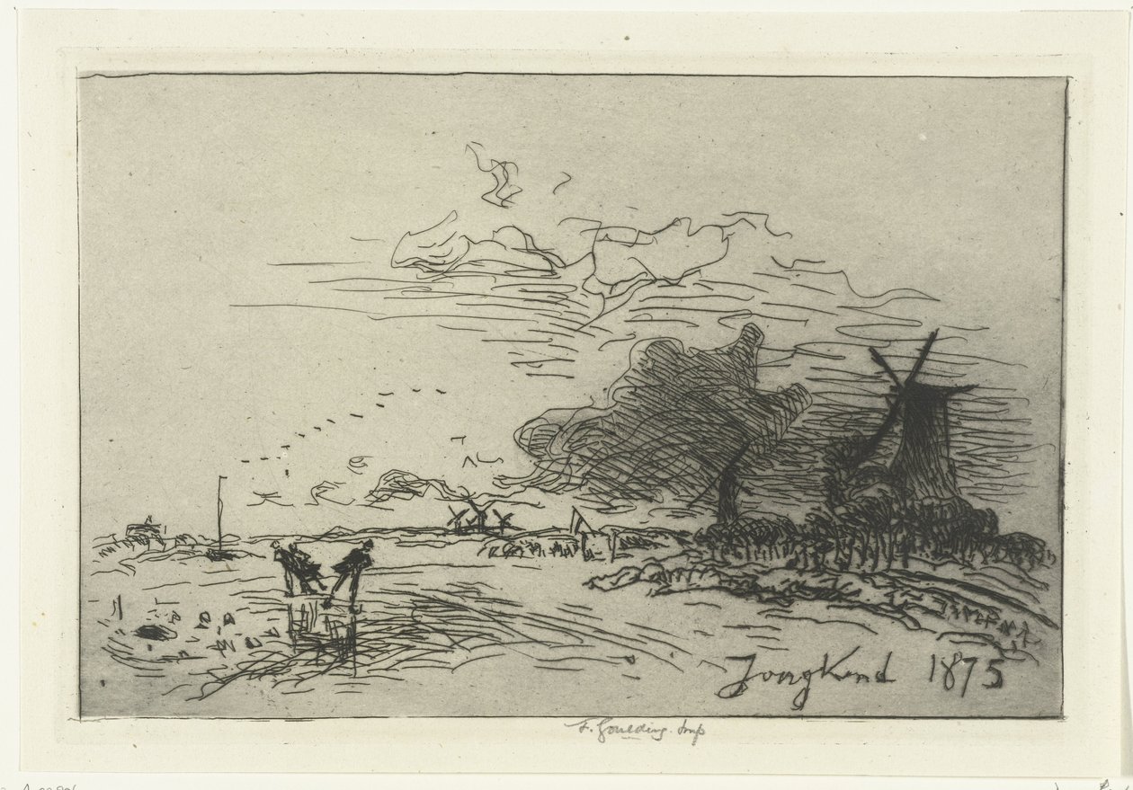 Téli táj Rotterdam közelében alkotó: Johan Barthold Jongkind