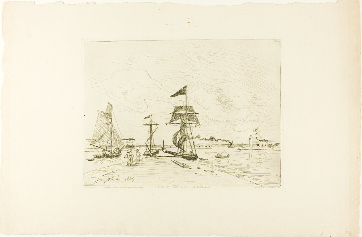 Fa móló, Honfleur kikötője alkotó: Johan Barthold Jongkind