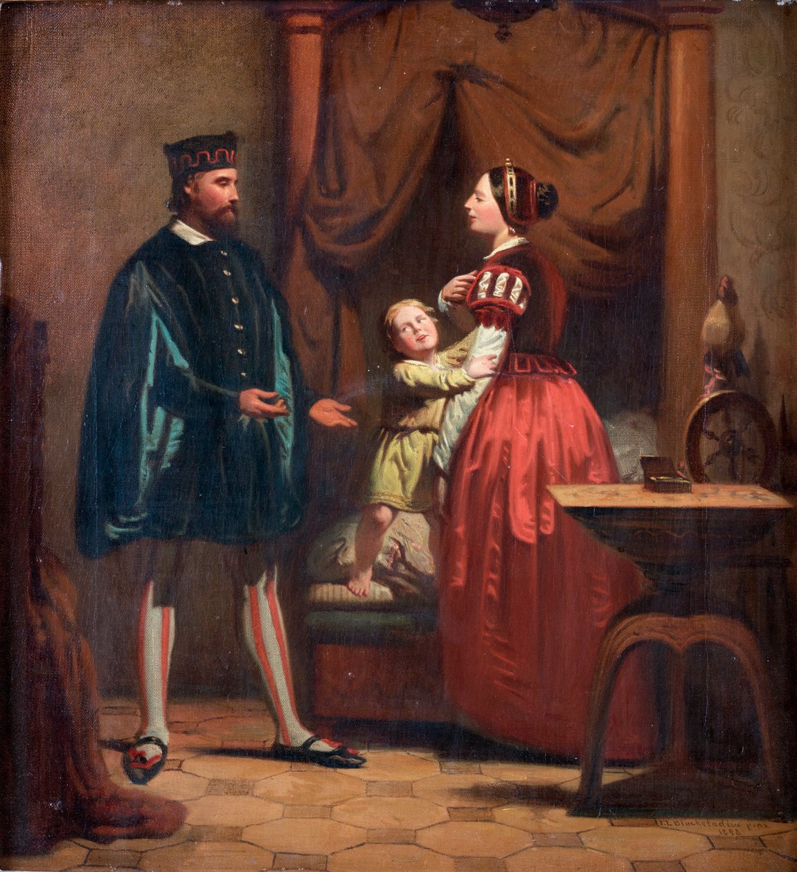 Catherine Maansdatter (1550-1612), Erik XIV de Suede (1533-1577) és Gustaf leur (1568-1607) - Karin Mansdotter, Eric XIV és Gustav fia - Johan Zacharias Blackstadius figurája (1816-1875) alkotó: Johan Blackstadius