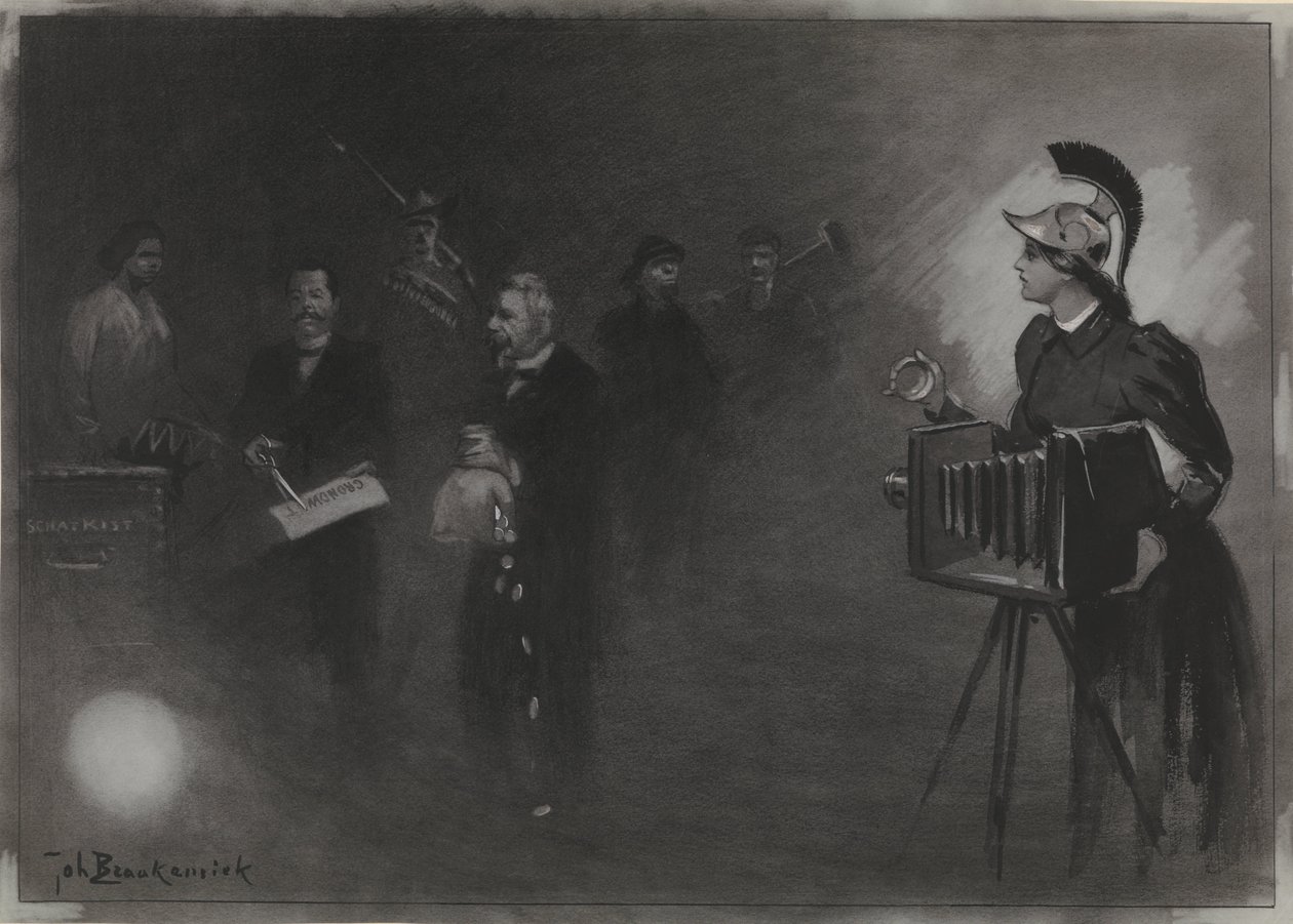 Illusztráció: De Amsterdammer: De Throne beszéd, szeptember 24. 1905 alkotó: Johan Braakensiek