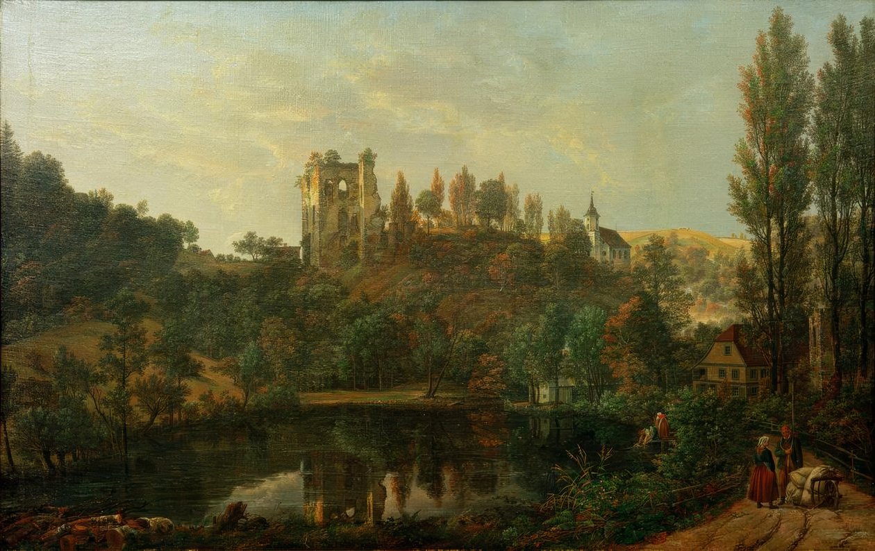 Kilátás a Tharandt várromra alkotó: Johan Christian Dahl