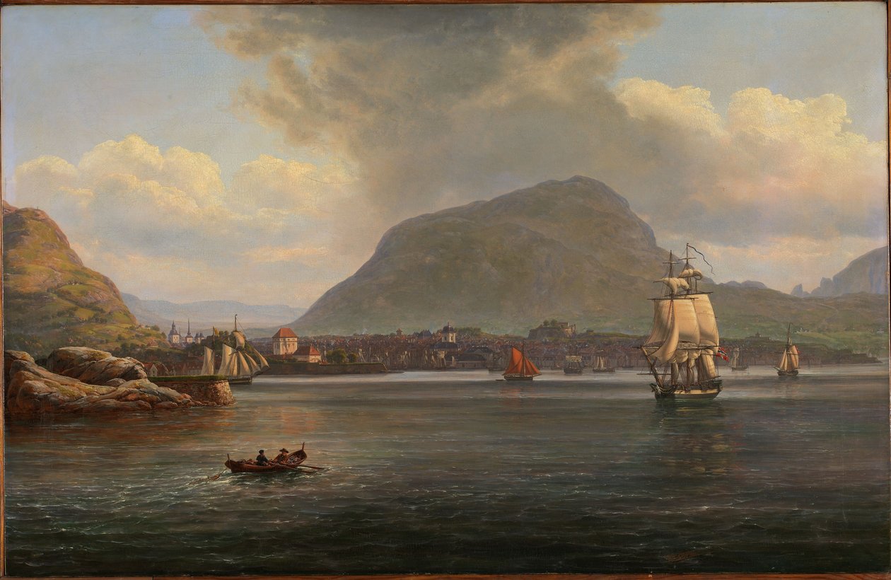 Bergen az északi bejárat felől alkotó: Johan Christian Dahl