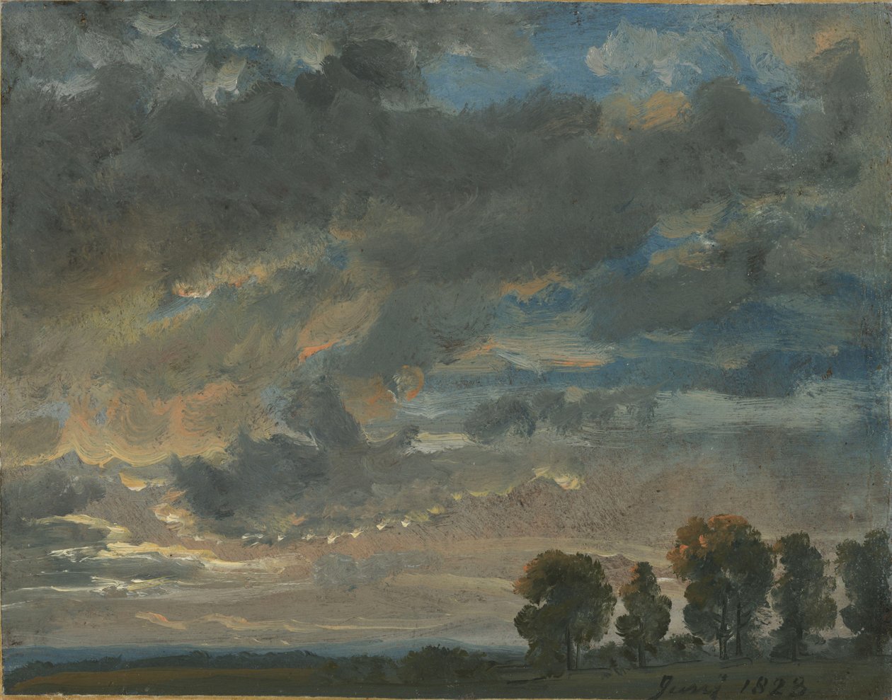 Felhők az esti órákban alkotó: Johan Christian Dahl
