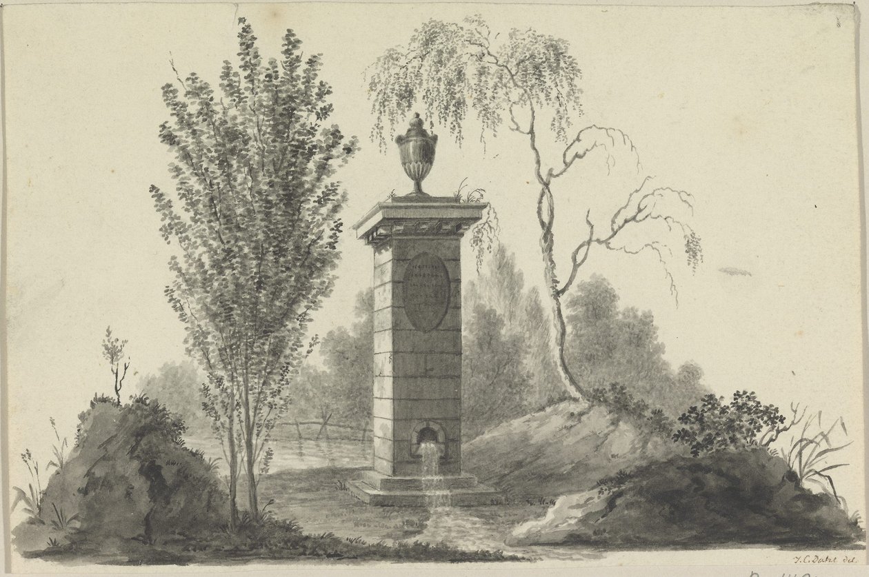 Szökőkút urnával alkotó: Johan Christian Dahl