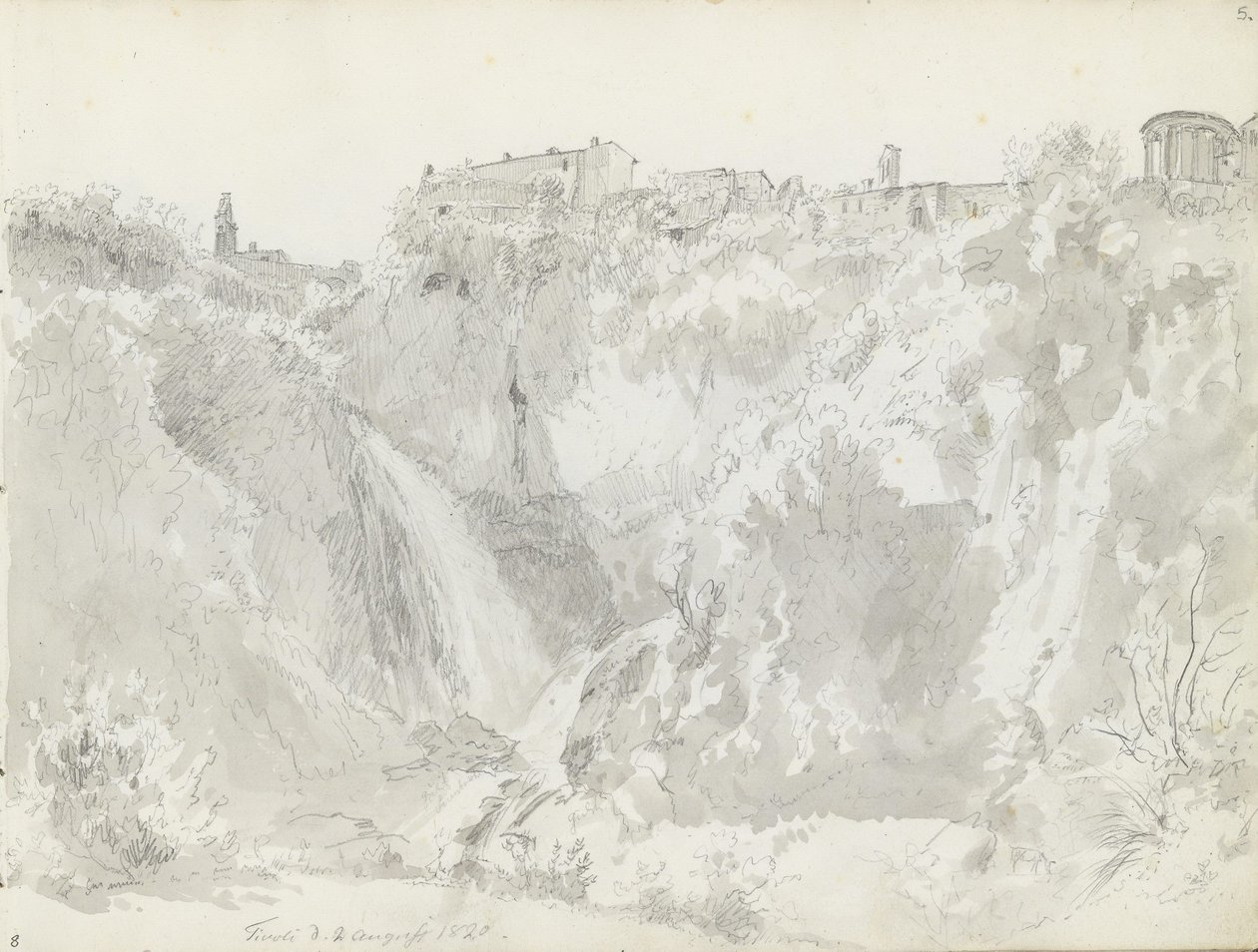 Fossefall, Tivoli alkotó: Johan Christian Dahl