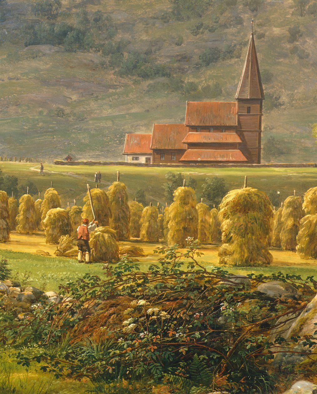 Gathering Hay – Johan Christian Clausen Dahl (1788-1857), Norvégia 19. század alkotó: Johan Christian Dahl