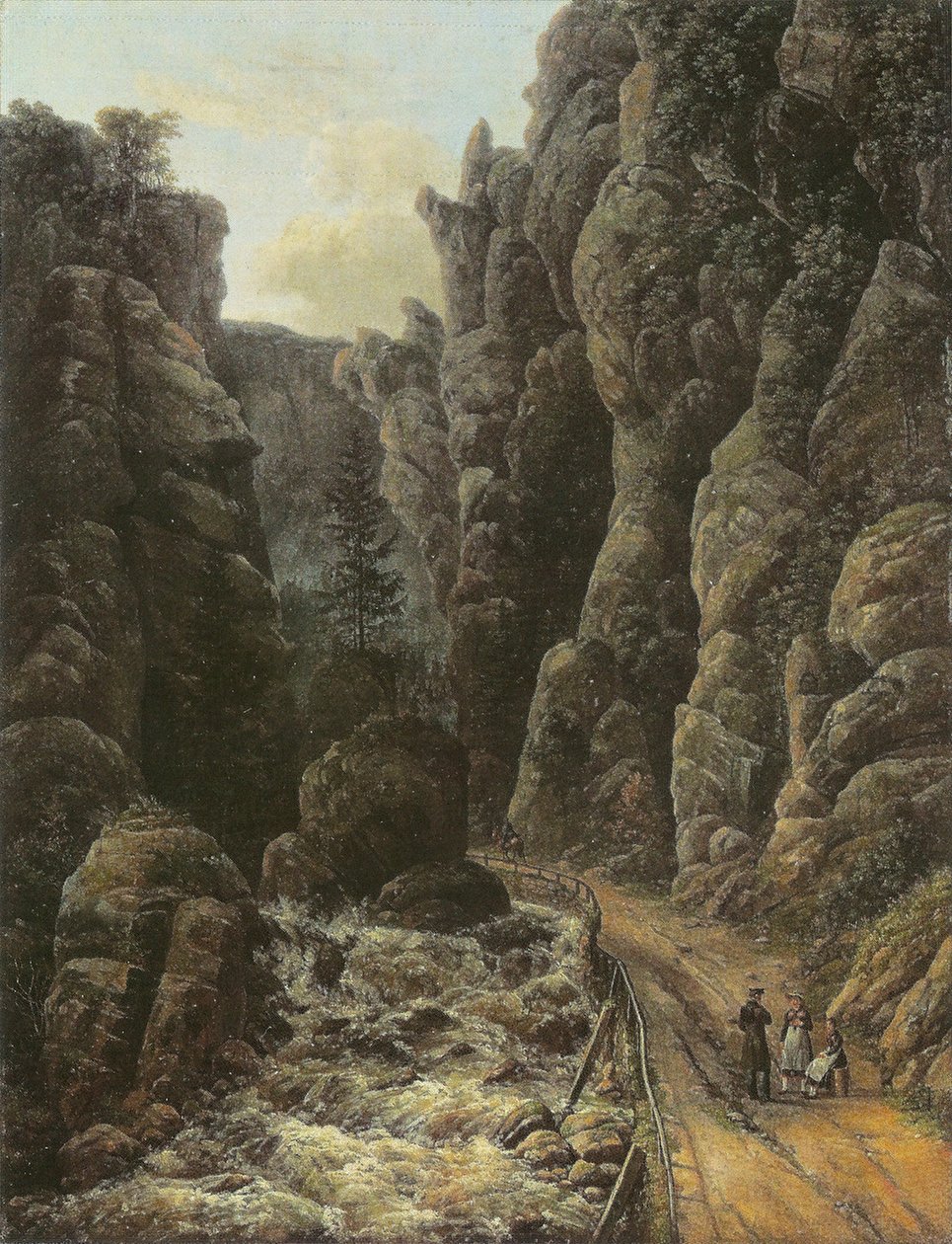 Szurdok a Szász-Svájcban alkotó: Johan Christian Dahl