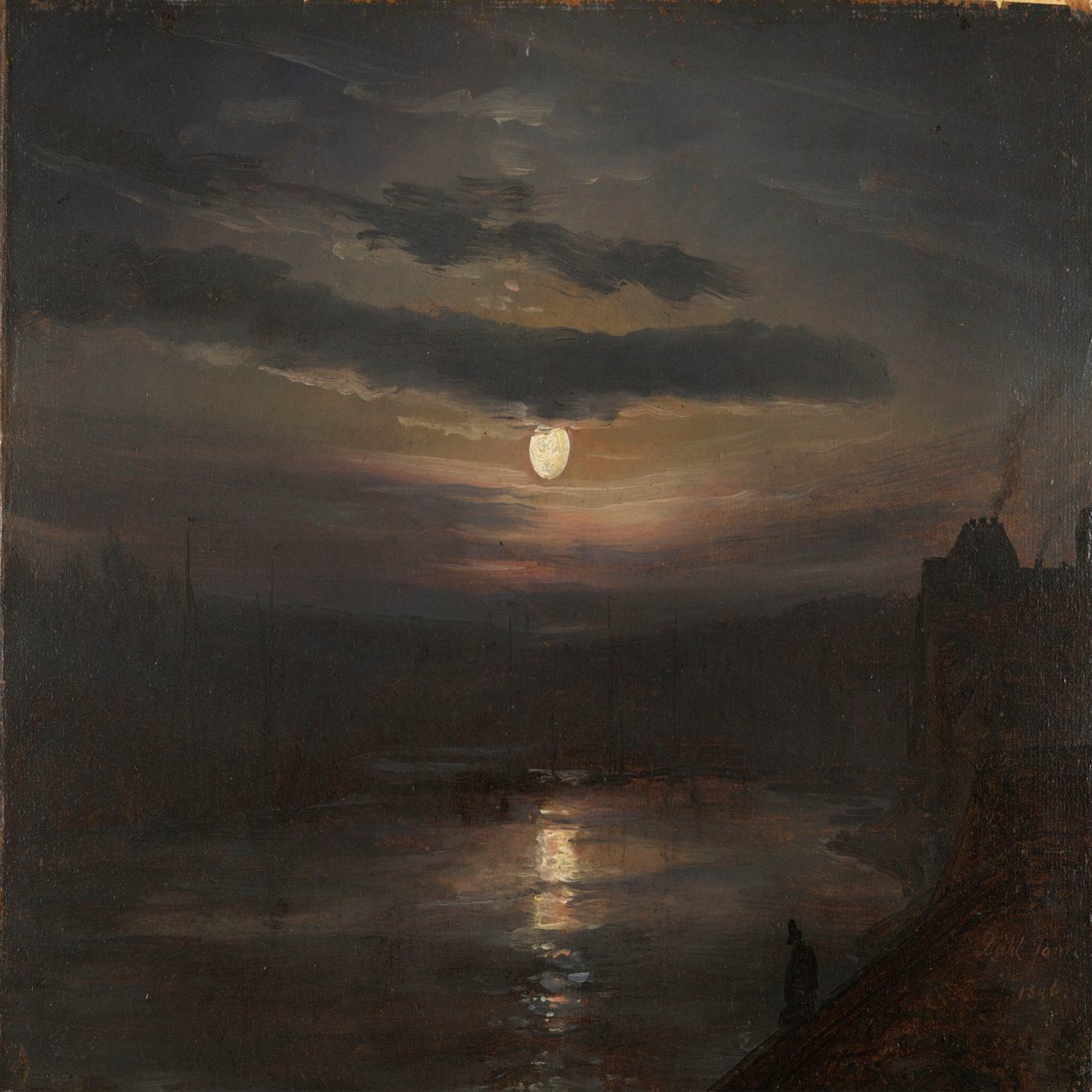 Holdfény az Elba felett alkotó: Johan Christian Dahl