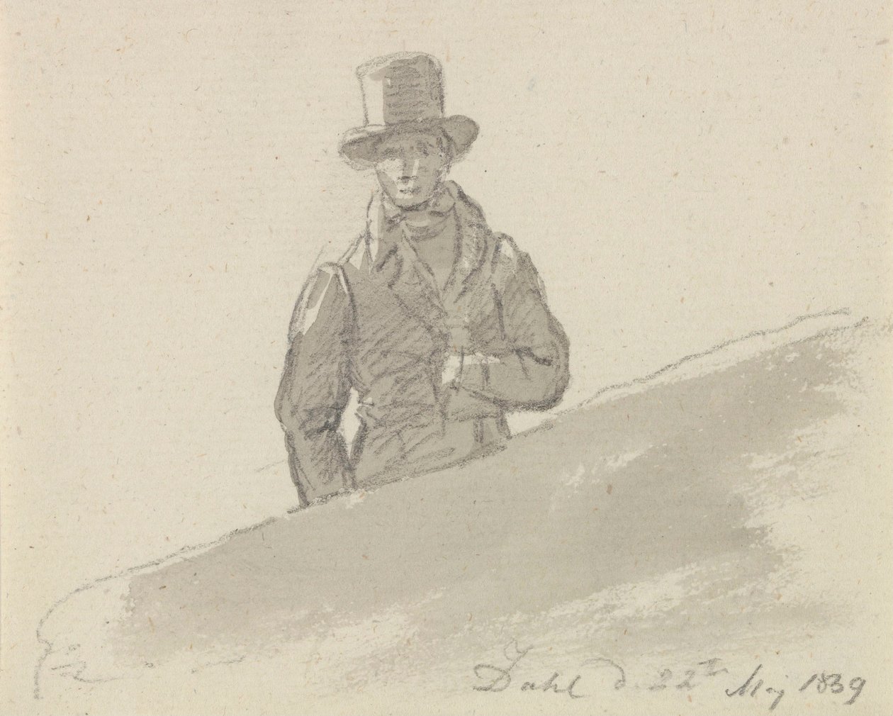 Férfialak kalappal alkotó: Johan Christian Dahl