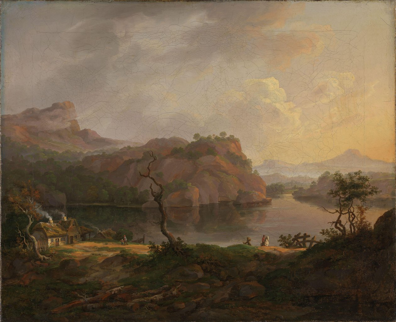 Skandináv táj egy halott fával alkotó: Johan Christian Dahl