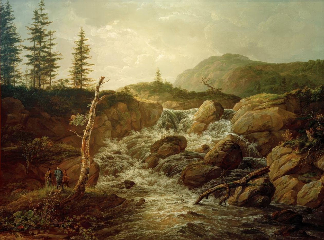 Északi táj vízeséssel alkotó: Johan Christian Dahl
