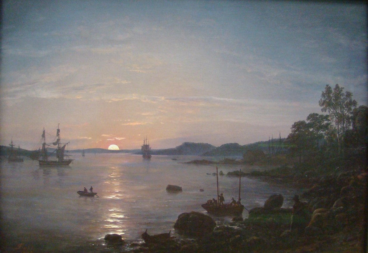 Norvég:  Fjord på Holmestrand Fjord at Holmestrand alkotó: Johan Christian Dahl