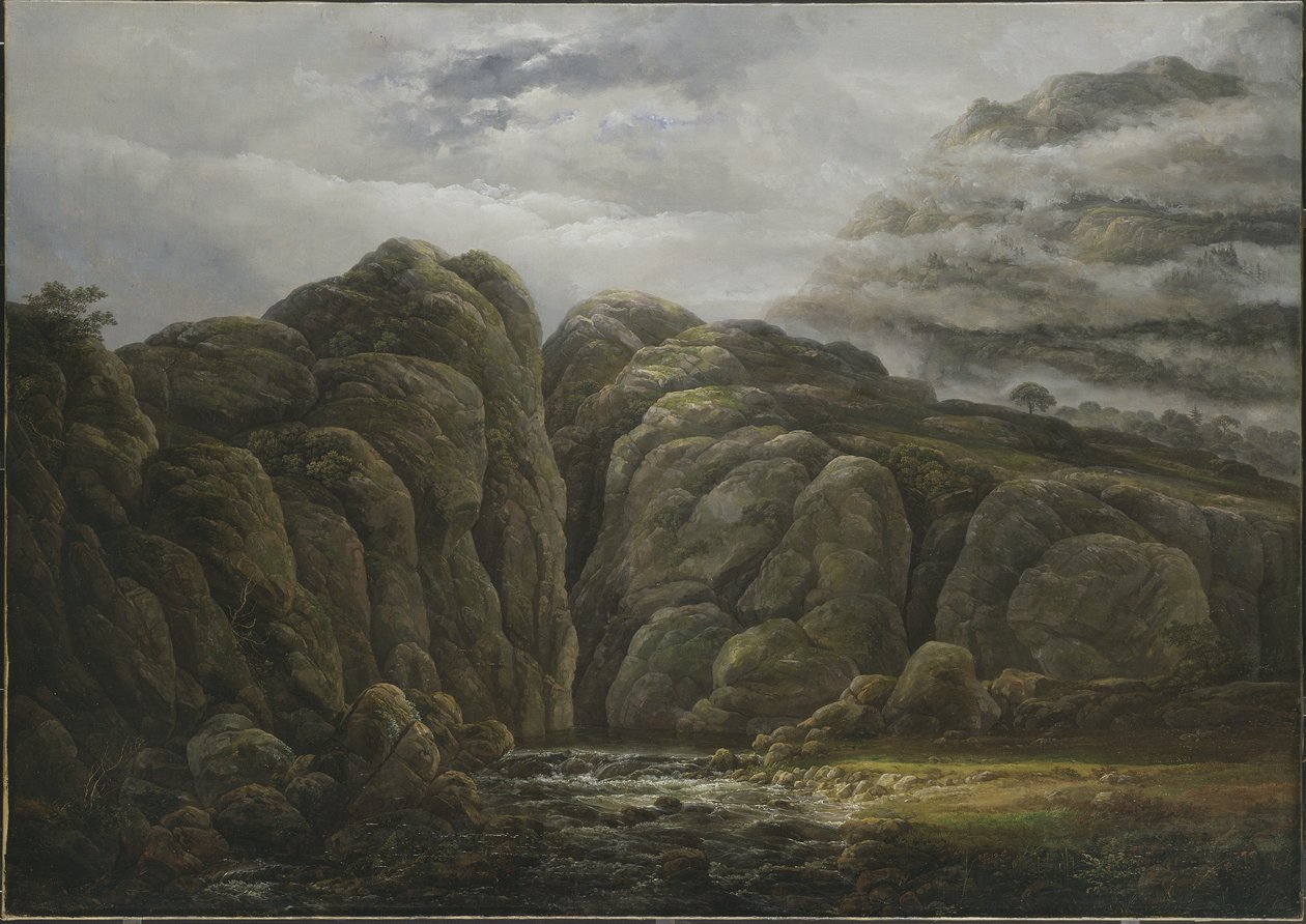 Norvég hegyi táj, 1819 alkotó: Johan Christian Dahl