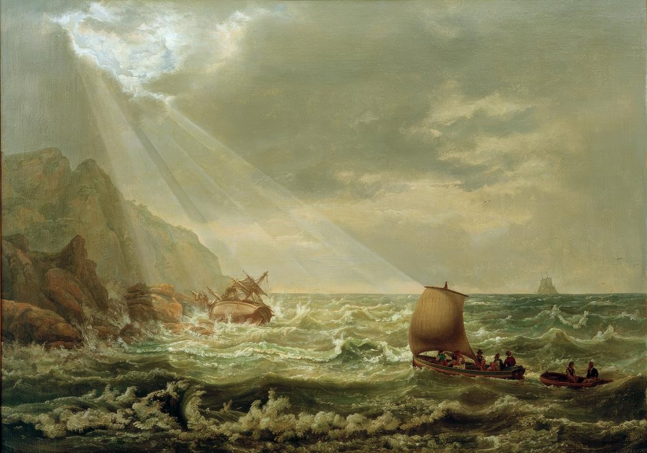 Hajótörés Capri sziklás partján alkotó: Johan Christian Dahl