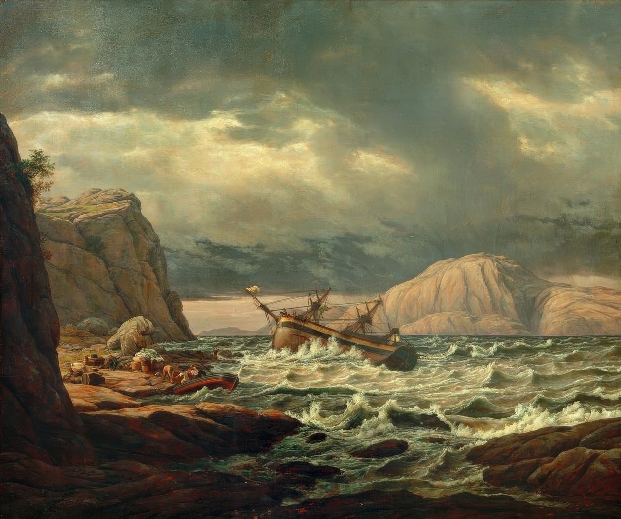 Hajótörés a norvég tengerparton alkotó: Johan Christian Dahl