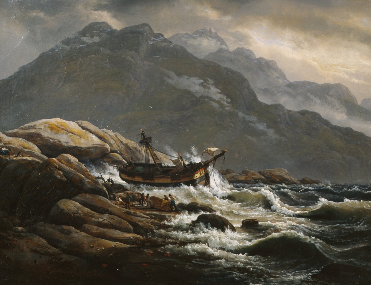 Hajótörés alkotó: Johan Christian Dahl
